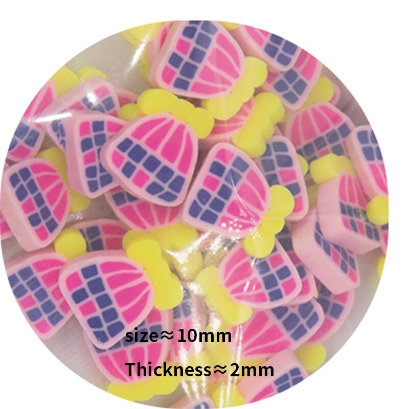 30g pizza sushi kager slik bønner form polymer ler skiver forslime fyldning diy håndværk håndværk tilbehør: 3 kager