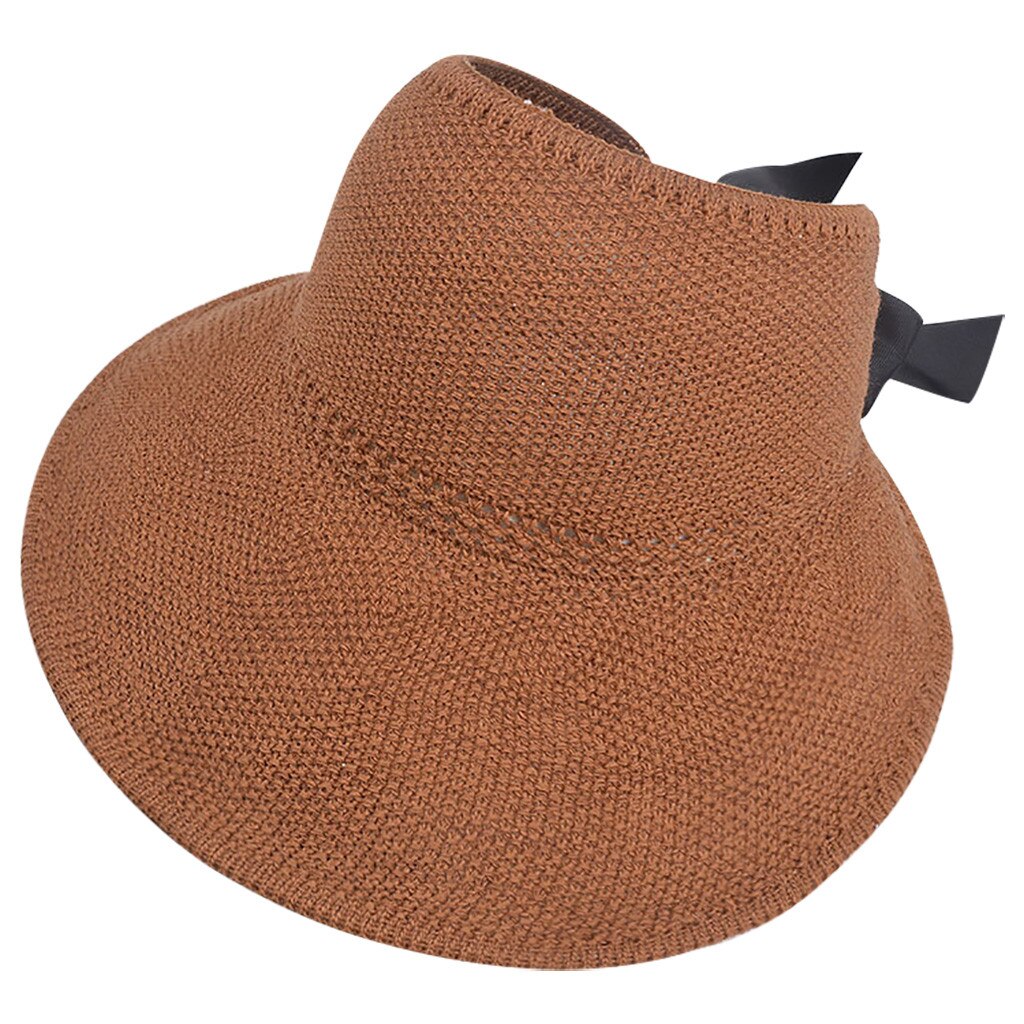 Las señoras de las mujeres de verano Sombrero Floppy playa protector solar ciclismo ajustable gorro Sombrero de paja de de y de Sombrero: C