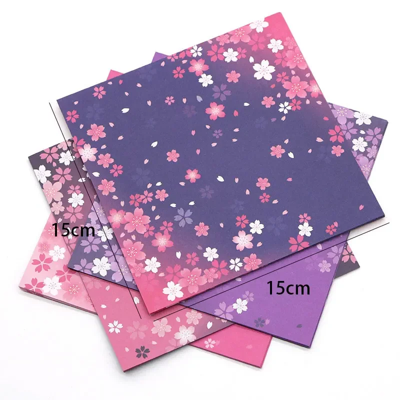 60pcs Japanese Floral Origami Kids Handmade Materials DIY Scrapbooking Folding Craft Paper Square Flower Pattern Craft Decor