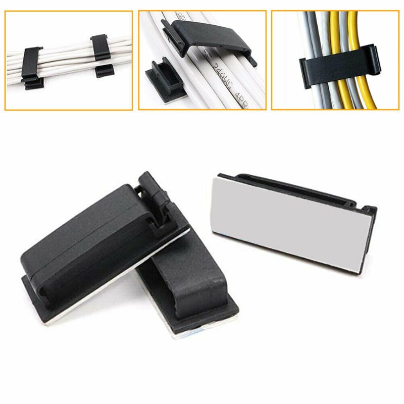 50Stck Zauberstab Befestigungen Draht Veranstalter Selbst Klebstoff Feste Kabel Verwaltung Clip