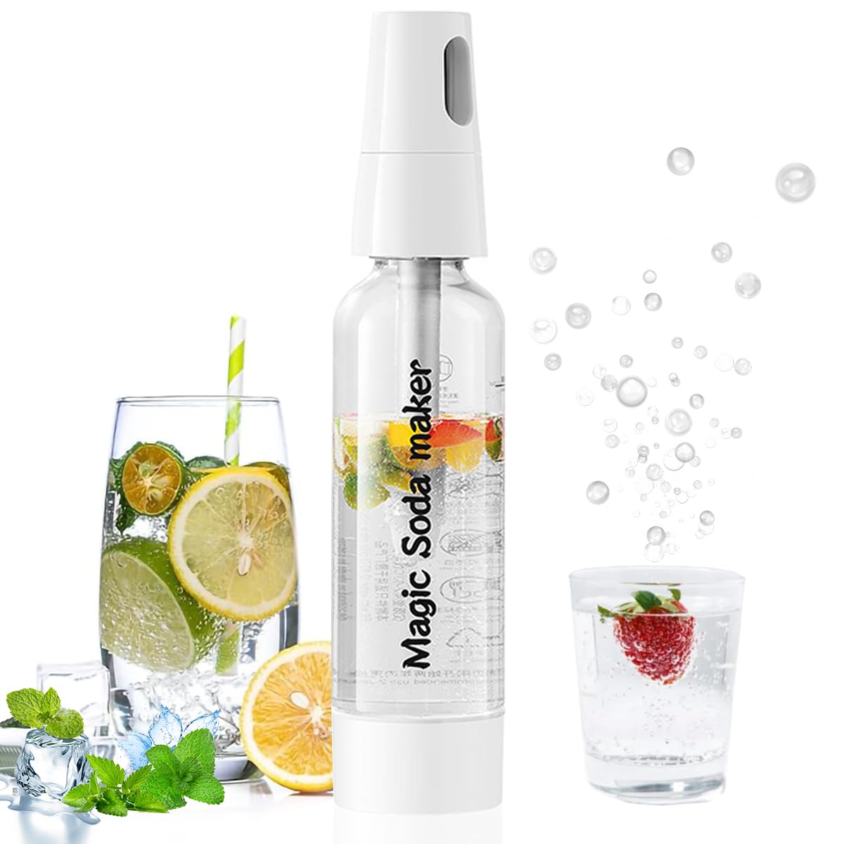 Przenośna Maszyna robić Wody Gazowanej Domowa Maszyna robić Coli Maszyna robić Napojów Bąbelkowych Herbata Mleczna Siłownia Bez CO2 Napoje Bez Cukru