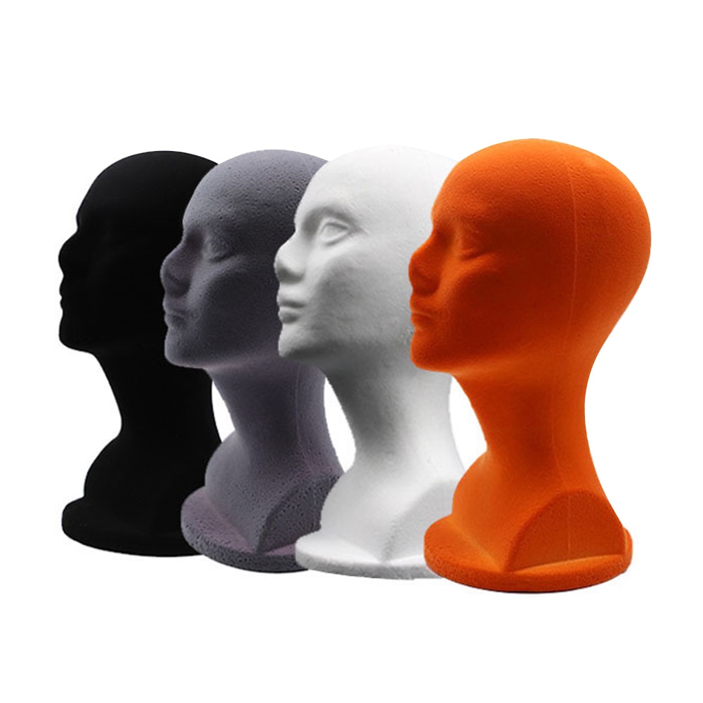Plastic Abstract Mannequin Head Wig Hat Scarf Display Stand Model Wig Hair Display Stand for Salon Home Shop
