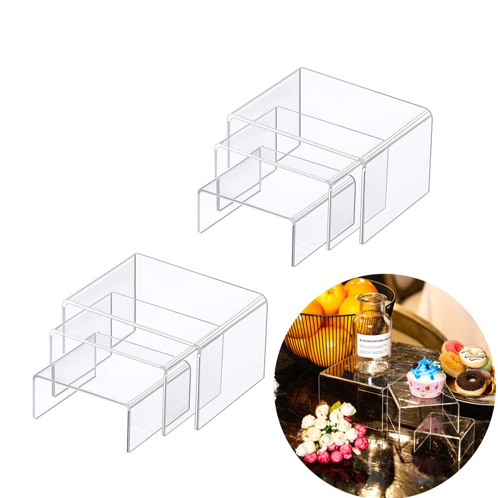 6 Pcs Acryl Clear Riser Display Stands Showcase Se... – Vicedeal