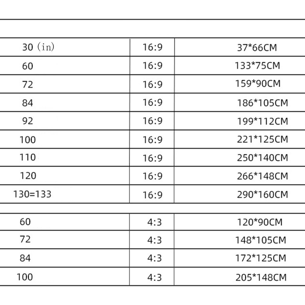 High Definition projector screen portable folding anti-crease indoor and outdoor projector movie screen suitable for home