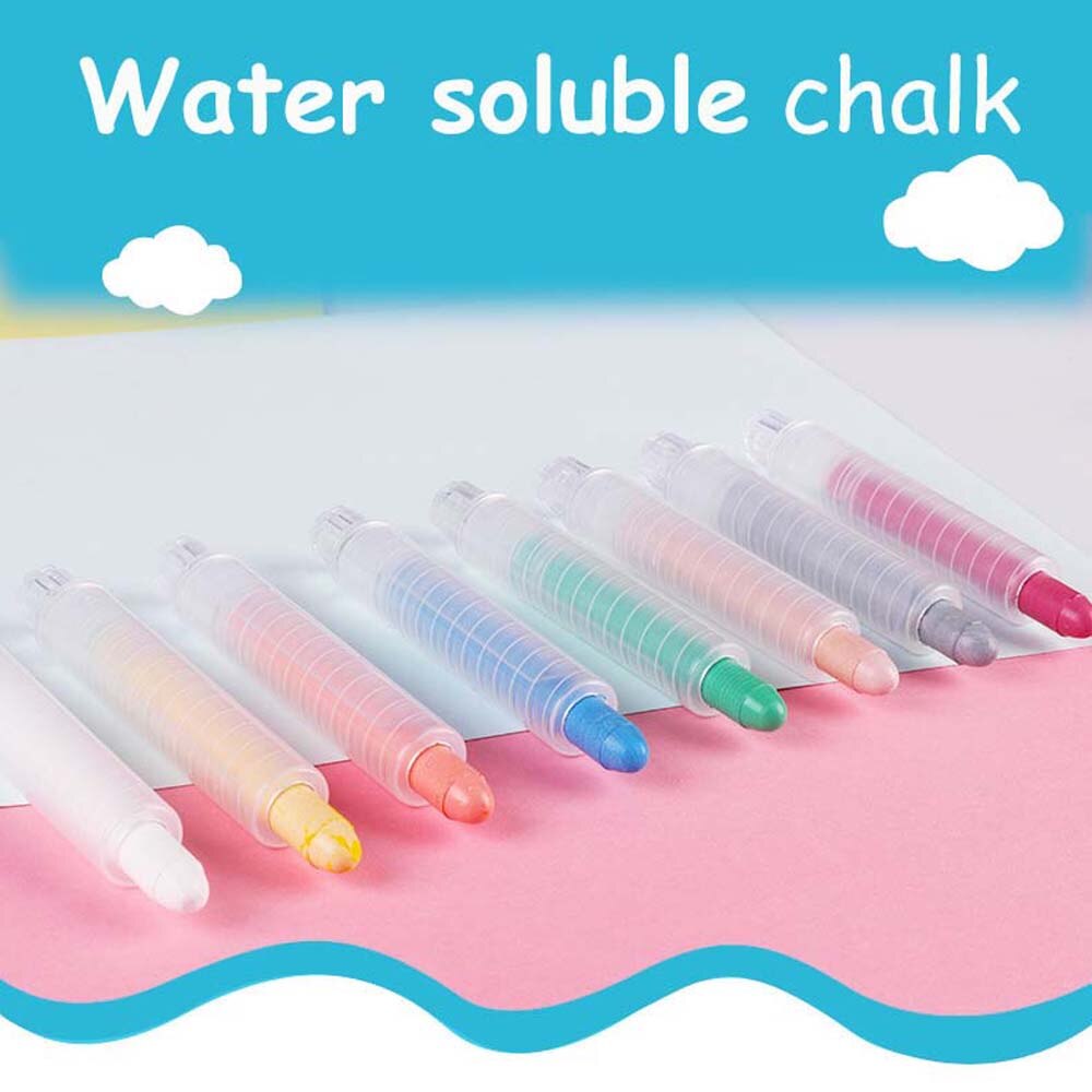 6/12 Pcs Chalks Water-Soluble Dust-Free Color Chalk Drawing Board Erasable Solid Chalk Is Not Easy To Break Drawing Chalks For