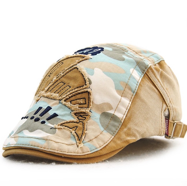 [jamont] vår høst barn caps gutt basker hatter jente visir kamuflasje bomull barn flat caps 5-10y justerbare casquette: En