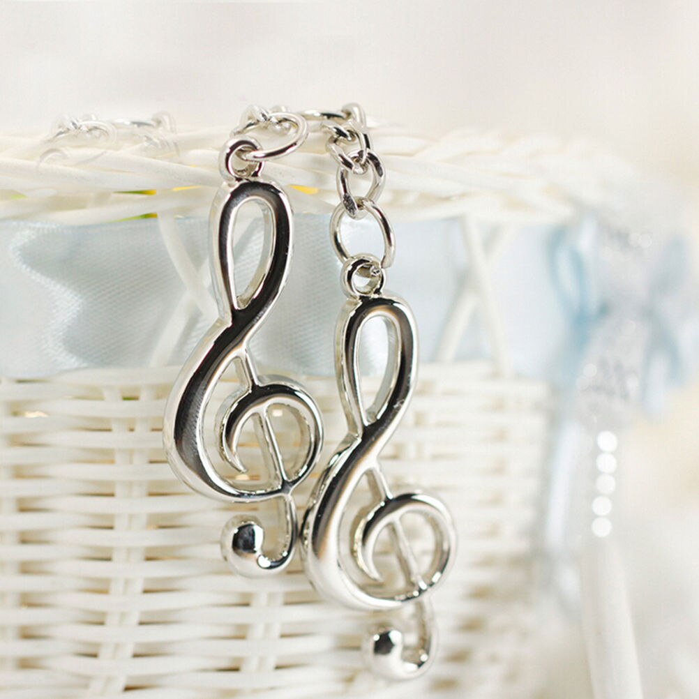 1Pcs musical metal note Toy Keychain for car music symbol key ring For Men Women 10.5cm*3cm