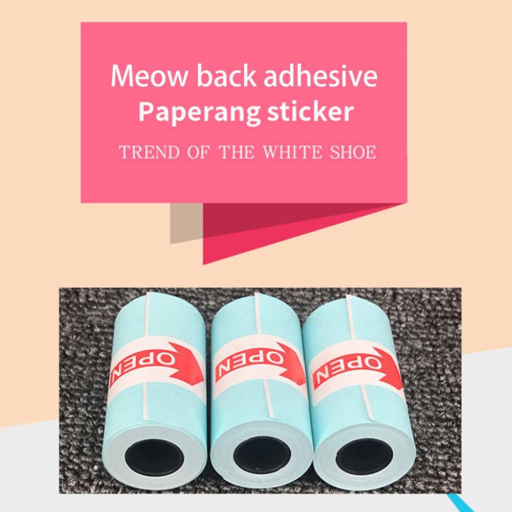 Rouleau de papier autocollant auto-adhésif pour imprimante thermique de poche, impression directe, 3 pièces