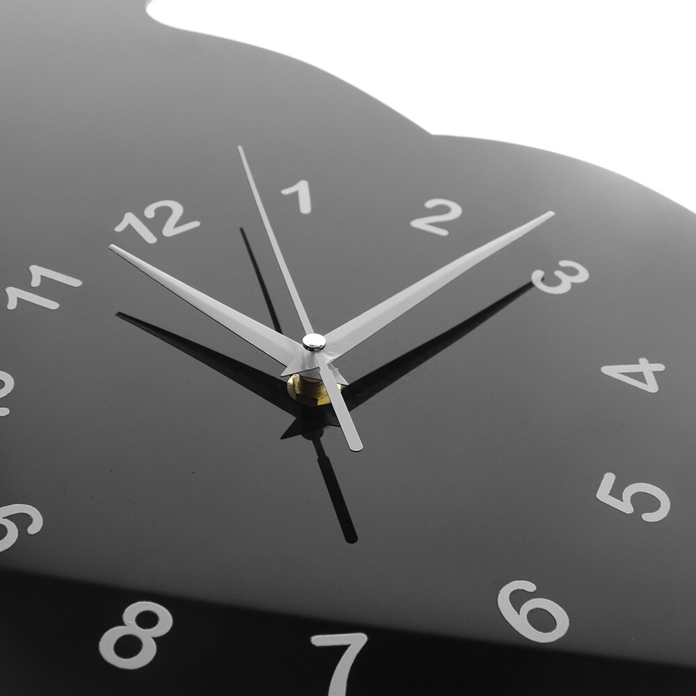 Japanese Adorable Black Cat Pendulum Clock Funny Cat Fnny Cat Swinging Tail Wall Clock Kit Cat Wall Decor Kitten Lovers