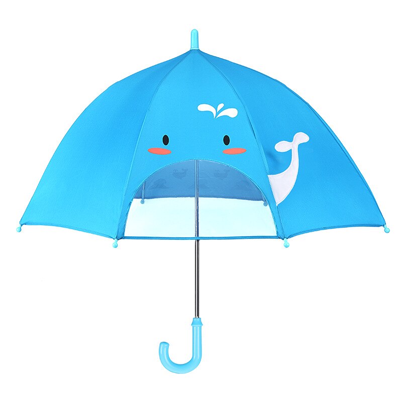 Paraguas pequeño de pato amarillo para niños, sombrilla de ventana transparente pequeña para niños y niñas, paraguas para guardería: Small Blue Whale