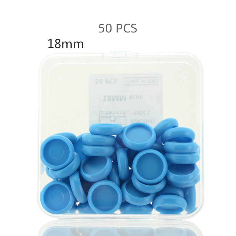 Fromthenon 30/50 st färgglada pärmar ringar svamp hål lös blad planerare ring bindning tillbehör anteckningsbok plast skivspänne: 18mm 50pc blå