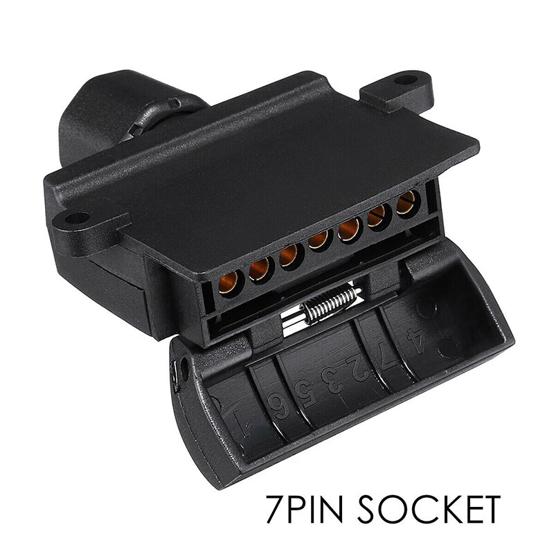 Portable 7 Pin Flat Trailer Plug for Caravan Boat Male Female Socket Boat Caravan Adaptor Connector Compact Easy To Use