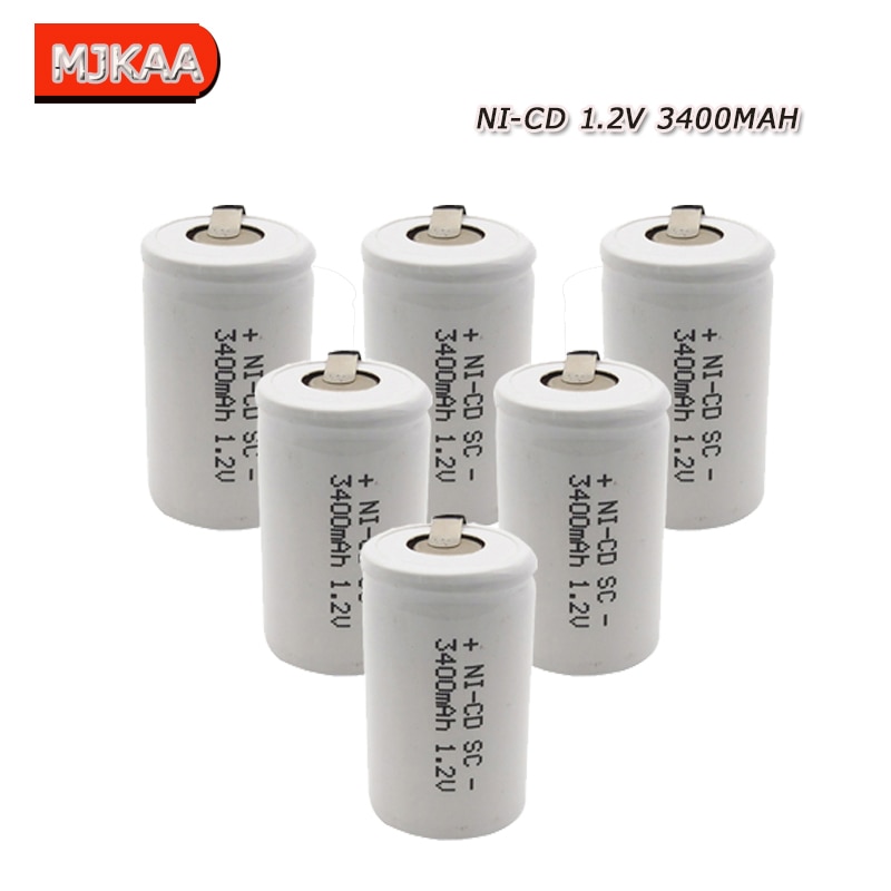 15 Pcs Sc 3400 Mah 1.2V Oplaadbare Batterij 4/5 Sc Sub C Ni-Cd Mobiele Met Lassen Tabs voor Elektrische Boor Schroevendraaier