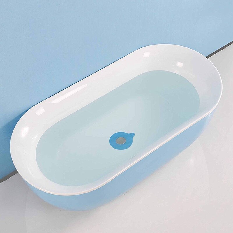2 Pcs Bathtub Drain Tub Stopper,Silicone Tub Drain Stopper Cover Bathtub Plug Universal Use for Bathroom,Laundry,Kitchen(Blu