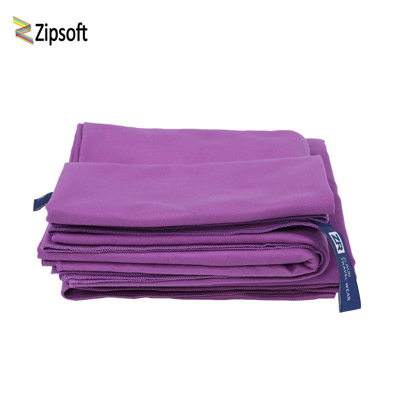 Zipsoft Beach towel Compressed Microfiber Quick-drying Towels Purple lightweight Baby Towel Yoga Mat Soft Antimicrobial
