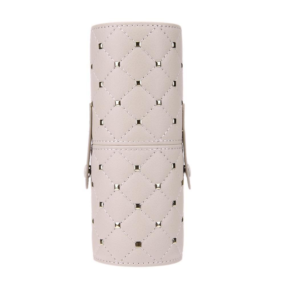 Tragbare PU Leder machen-hoch Pinsel Halfter Reise Kosmetische Stifte Lagerung Tasse fallen Schönheit Stifte Schönheit Organizer Kasten fallen Für Pinsel: Weiß Diamant