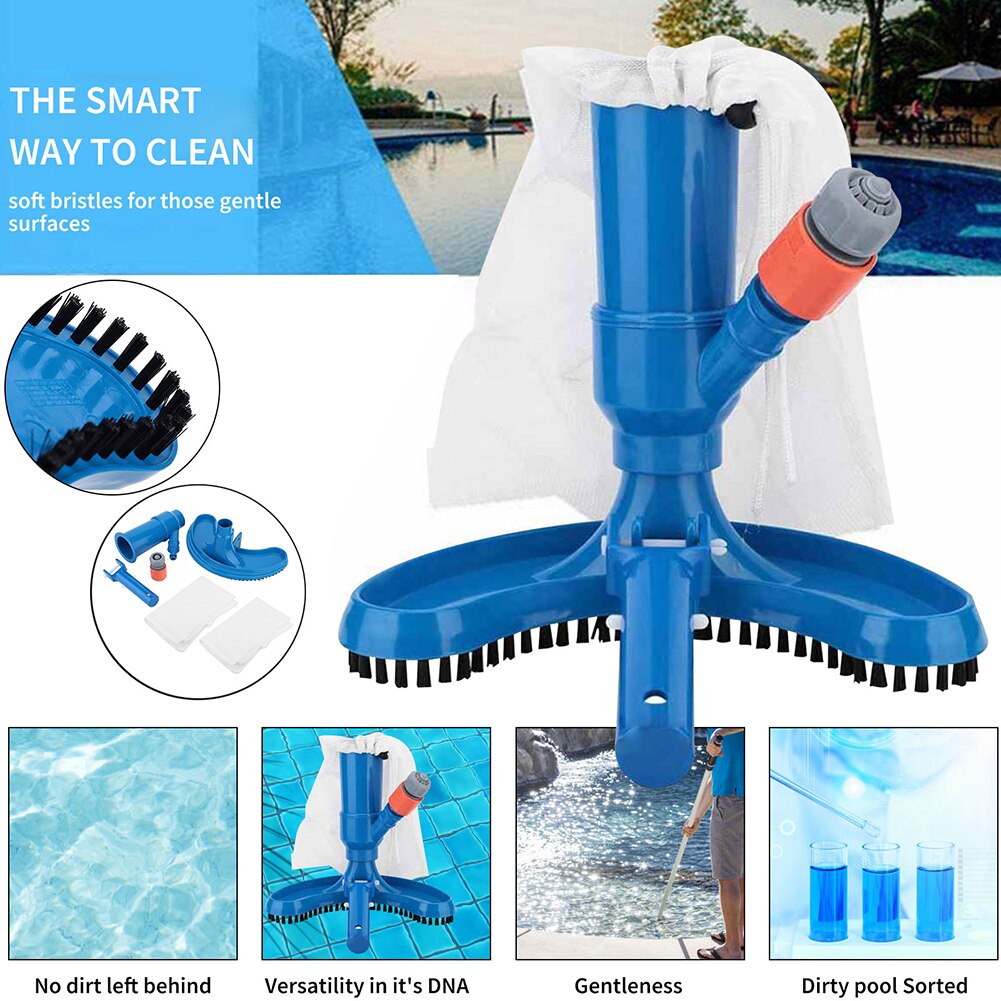 Eu us swimming pool vacuum cleaner cleaning disinfecting tool set suction head pond fountain spa swimming pool vacuum cleaner brush