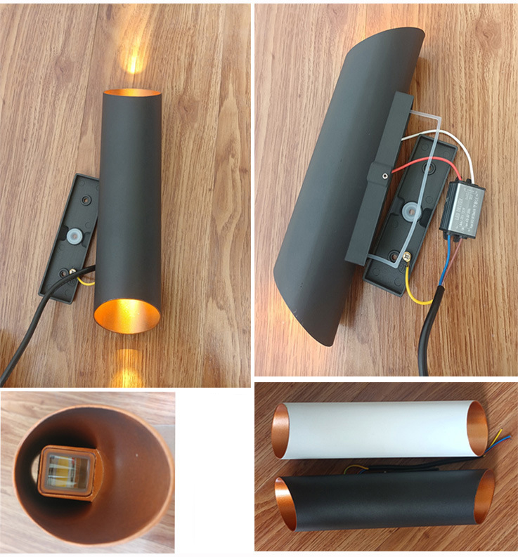 Roukeymi ledet-vegglampe soveromsvegglampe utendørs vanntett hagebelysning hagedekorasjon dekor terrasse stavlampe