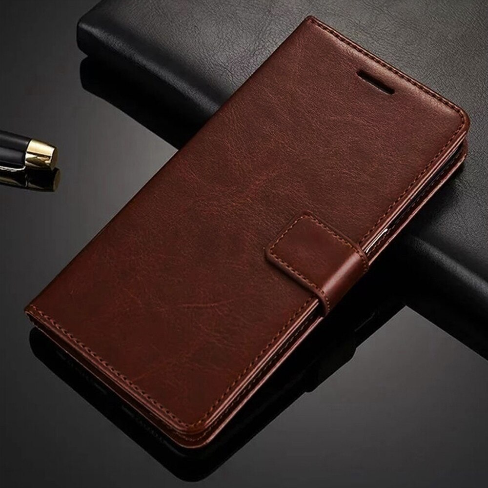 Pu Leather wallet flip case For huawei y8p y5p y7p Magnetic holster phone case cover huawey y 8p 5p 7p y5 y7 y8 p protect fundas: Y8p / Brown