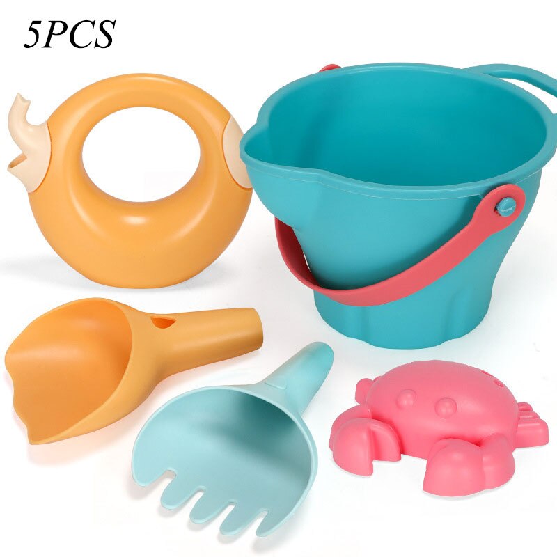 Giocattoli per bambini Soft Beach giocattoli castello modello sabbia pala secchio per giocare nella sabbia protezione ambientale giocattoli d&#39;acqua dolce: A-5PCS