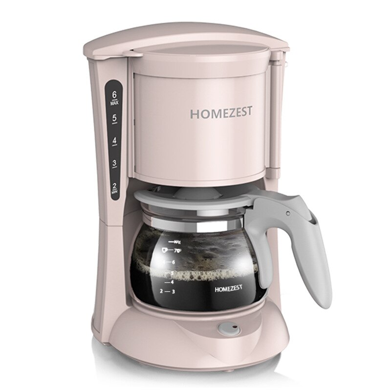 Tea maker freshly ground automatic small home American coffee pot drip coffee machine: Pink