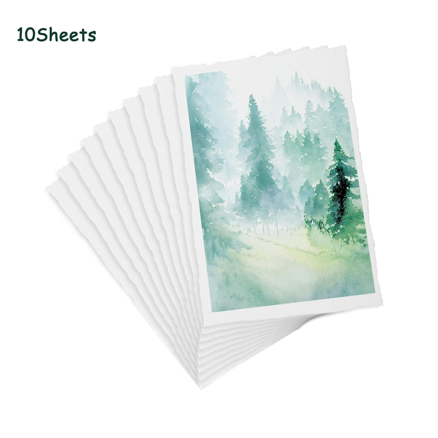 10-30 ark akvarellpapir 300 g/m² papir med pyntekanter 4 x 6 teksturert håndlaget papir for akvareller invitasjonskort: Lysegrå