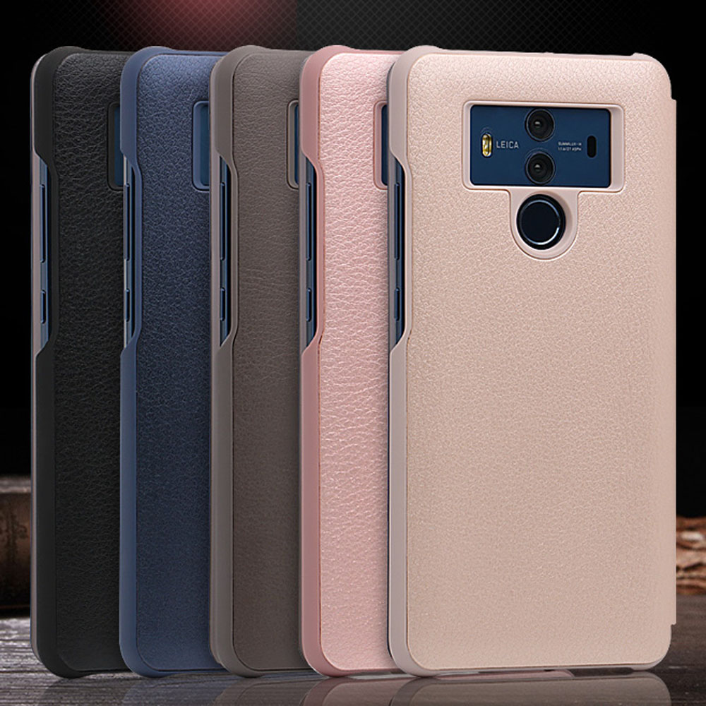 Smart view cover til huawei mate 10 pro mate 10 pro magnetisk stødsikkert cover til huawei mate 10 pro 10 pro flip læder telefoncover