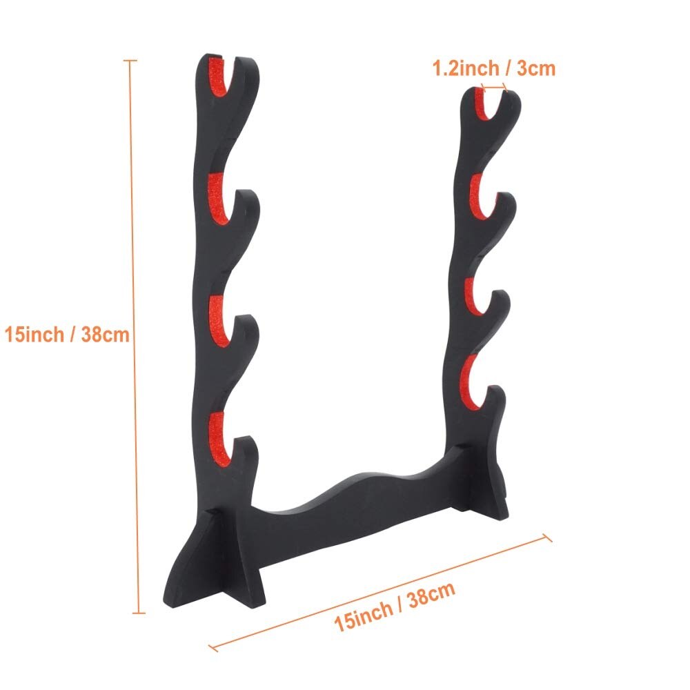 Velvet Padded Sword Stand Felt Protect Display Holder Samurai Sword Katana Wakizashi Tanto Holder 4 Layer
