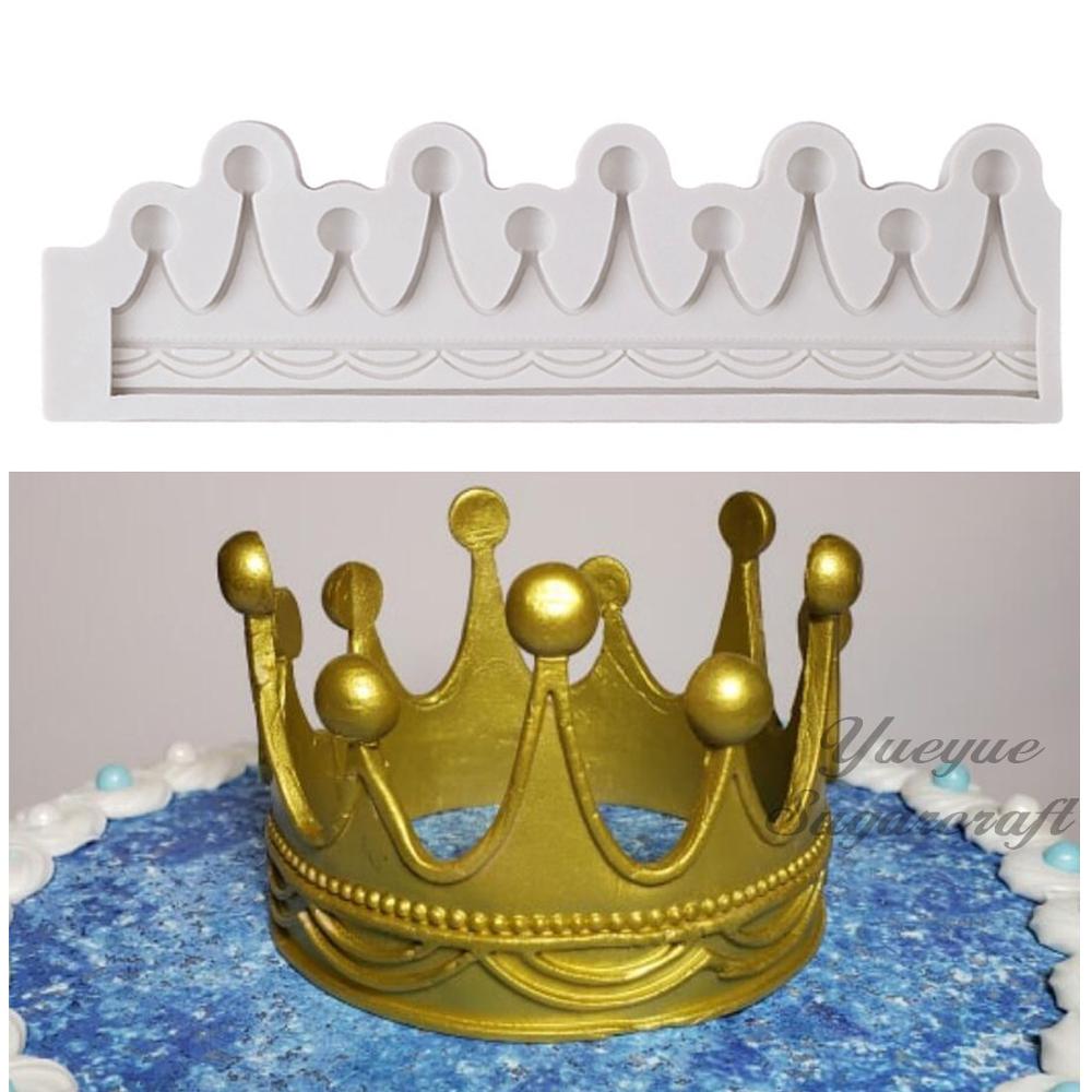 Yueyue Sugarcraft Crown Silikon Form Fondant Schimmel Taart Decoreren Gereedschappen Chocolade Gumpaste Form