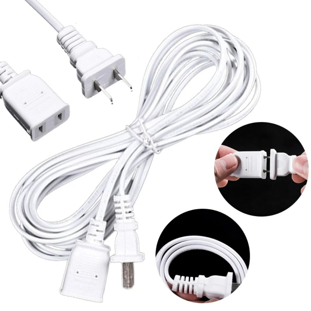 Two-pin AC Power Cord 2/3/5m Copper Power Extension Cord PVC Wire