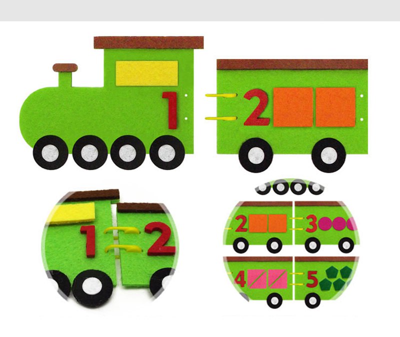 Felt Train For Children Early Learn the Numbers/ G... – Grandado