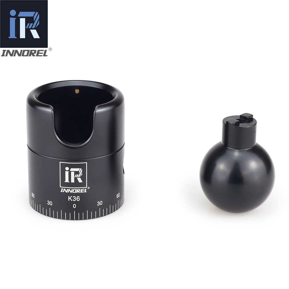 INNOREL K36 36mm ball Universal tripod head Aluminum Arca Swiss structure quick release plate Max. Load 12kg High locking force