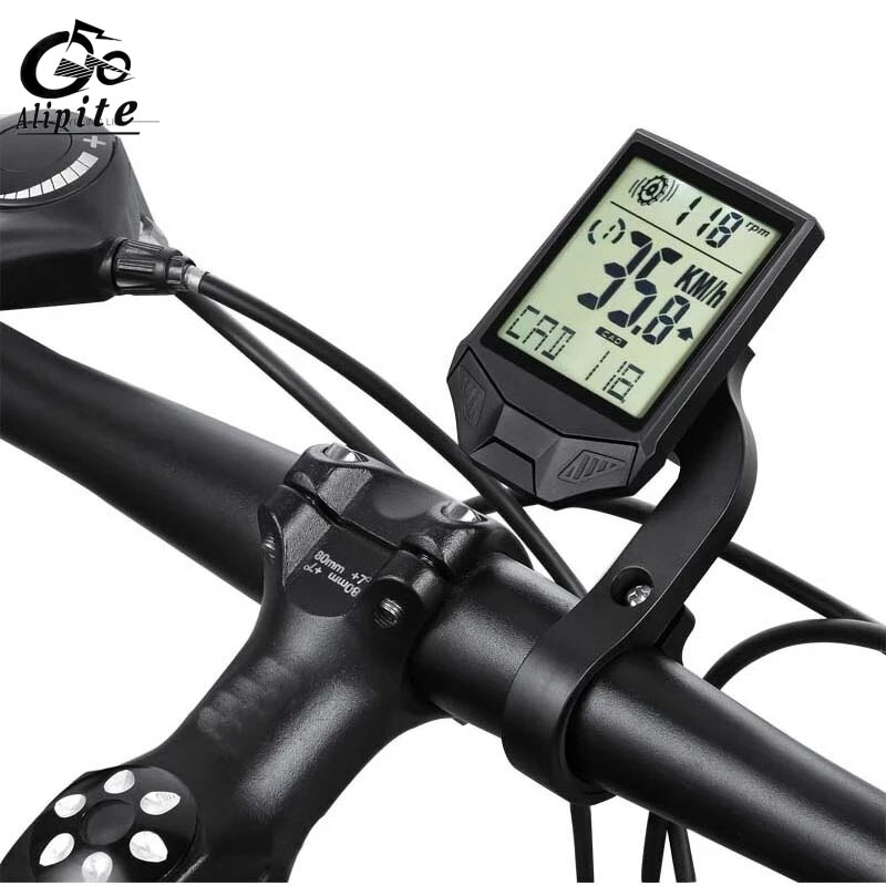 Multi-Function Bicycle Computer 2.8 Inch Large Screen Cadence Heart Rate LED Luminous Long Bright Mountain Bike Speedometer