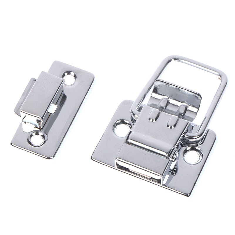 Ze stali nierdzewnej stalowe chromowane przełącz małe przybornik zatrzask kosmetyczka klamra mini zatrzask w klatce piersiowej skrzynka Obudowa walizka narzędzie zapięcie 2 sztuk