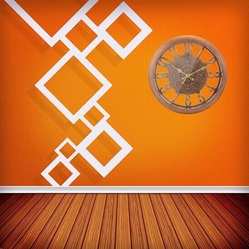 1 x PVC Vintage Silent Quartz Rustic Wall Clock Retro Style Shabby Chic Steampunk