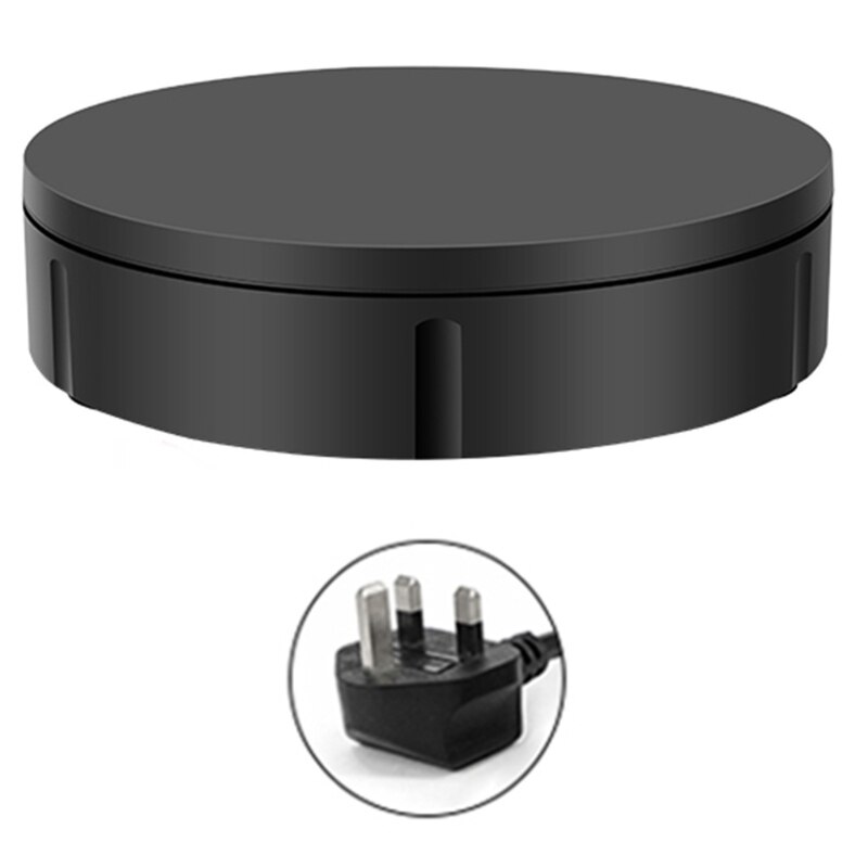 7 Snelheden Elektrische Draaitafel Display Stand 360 Graden Roterende Tafel Horloge Sieraden Houder Met Afstandsbediening Voor Fotografie Pro: BK-UK