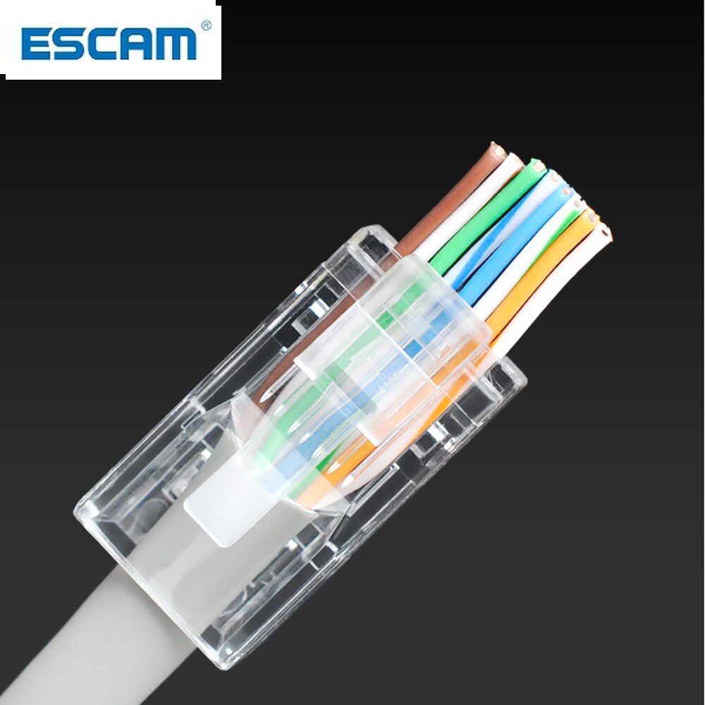EZ RJ45 Connector Ethernet cable Plug Cat6 Cat5 Cat5e RJ45 Jack Network 8p8c Unshielded Modular UTP Keystone 20/50/100pcs