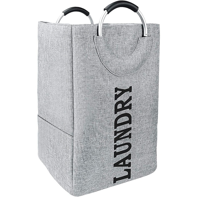 Double Laundry Hamper with Handle, Large Collapsible Laundry Hamper, Laundry Basket for Dorm Room, Dirty Clothes Basket: Default Title