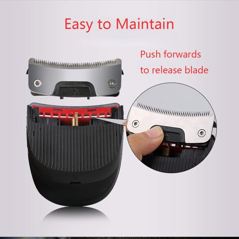Jinding Bald Head Clipper Shortcut Self-Haircut Kit Hair Clippers Cordless Rechargeable Hair Cutter Shaving Machine with 9 Combs