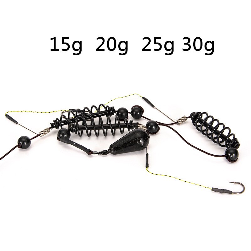 Fixed-point Bait Nest Feeder Large Giants Fishing Set Long Shot Spring Electroplating Nest Nester String Hook Fishing Supplies