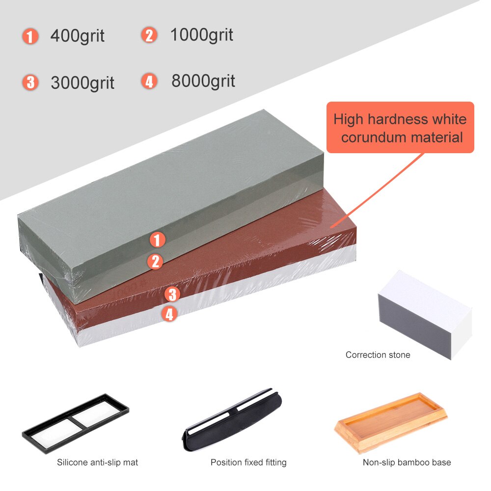 Messenslijper 400/1000 3000/8000 Grit Slijpsteen Professionele Slijpsteen Cut Slijpen Mes Slijpsteen Set Keuken Gereedschap