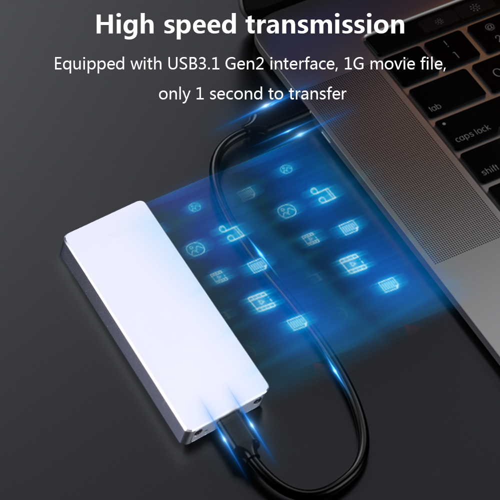 TISHRIC Unterstützung Dual Protokoll M2 NVME NGFF SATA SSD Aluminium Legierung Externe Hd Fall NVME SSD zu USB 3,1 Gehäuse für M.2 SSD