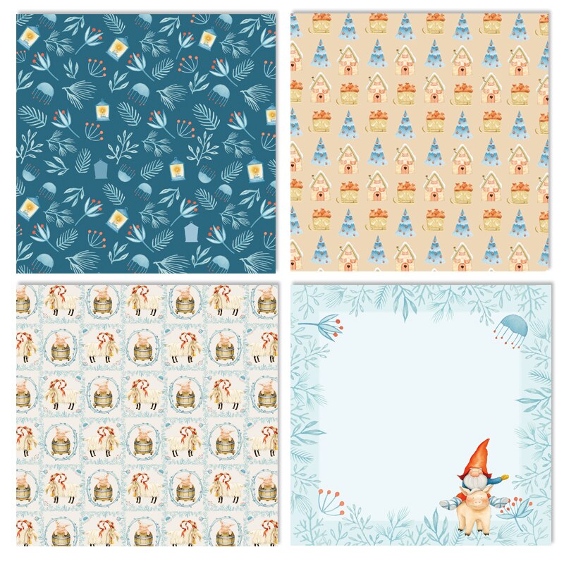 Joulu Tonttu Askartelupaperi 24 Arkkia 15x15cm Grandado joulu-tonttu-askartelupaperi-24-arkkia-15x15cm-grandado