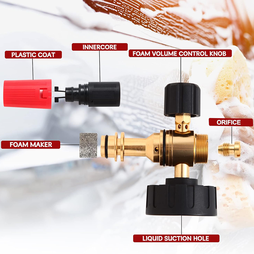 Schuim Generator Voor Karcher Parkside Stihl Snow Foam Lance Kanon 1 Liter Fles Tuin Carwash Schuimer Sproeier Hogedrukreiniger