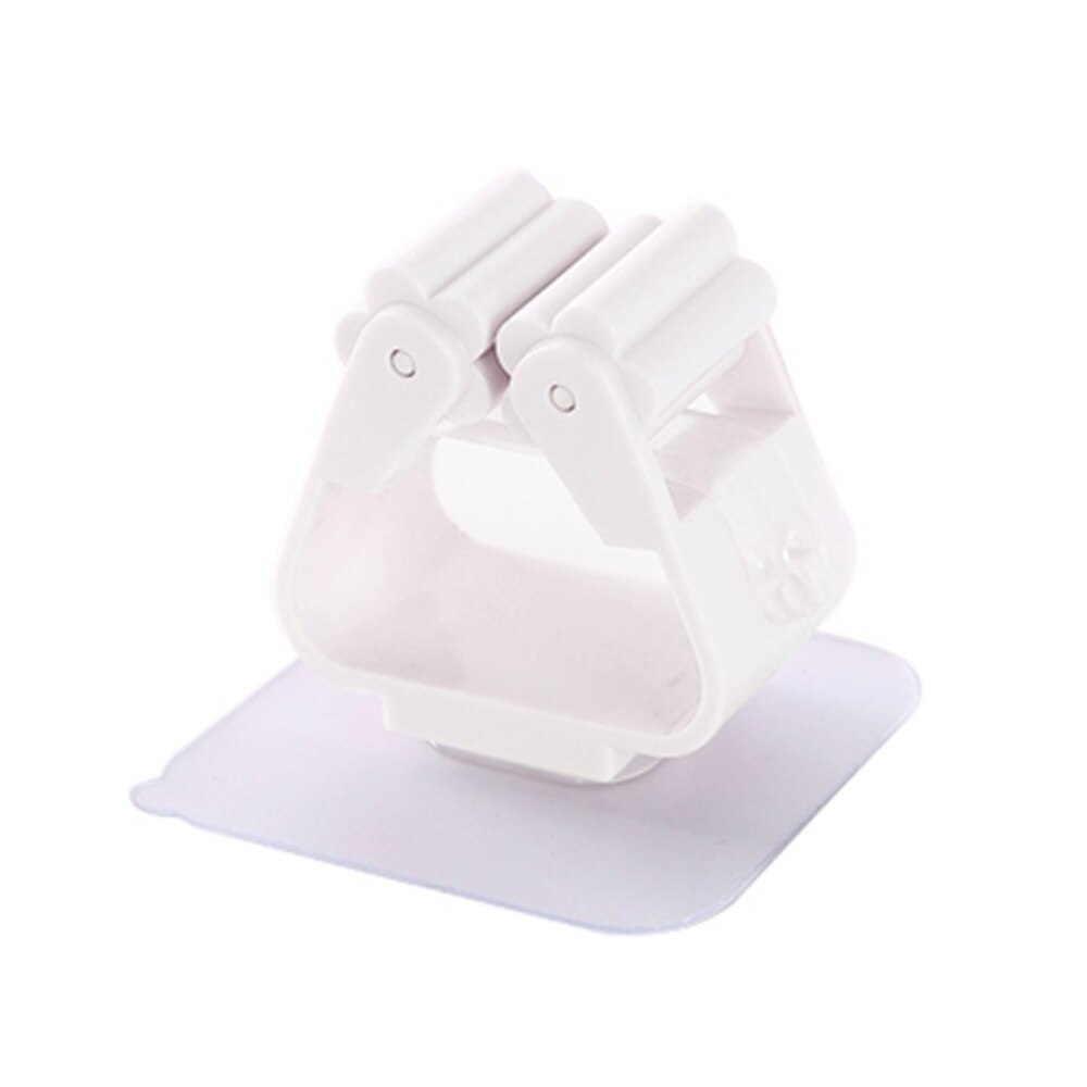 Porte-balai en plastique sans poinçon | 3 pièces, serpillière, crochet collant, porte-balai, porte-cartes, pince à serviettes, pour la maison, la cuisine: Vert armée