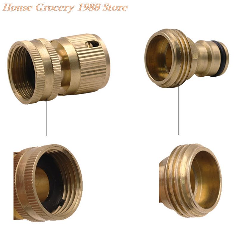 3/4 Inch Tuinieren Slang Snelkoppeling Voor Watering Sproeikop Messing Connect Fitting Tool Voor Tuin Connector Accessoires