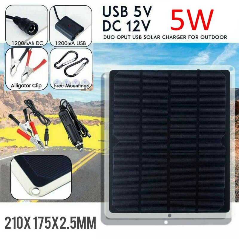 Chargeur de batterie solaire Portable 12V/50W, pour voiture, bateau, pour l&#39;extérieur