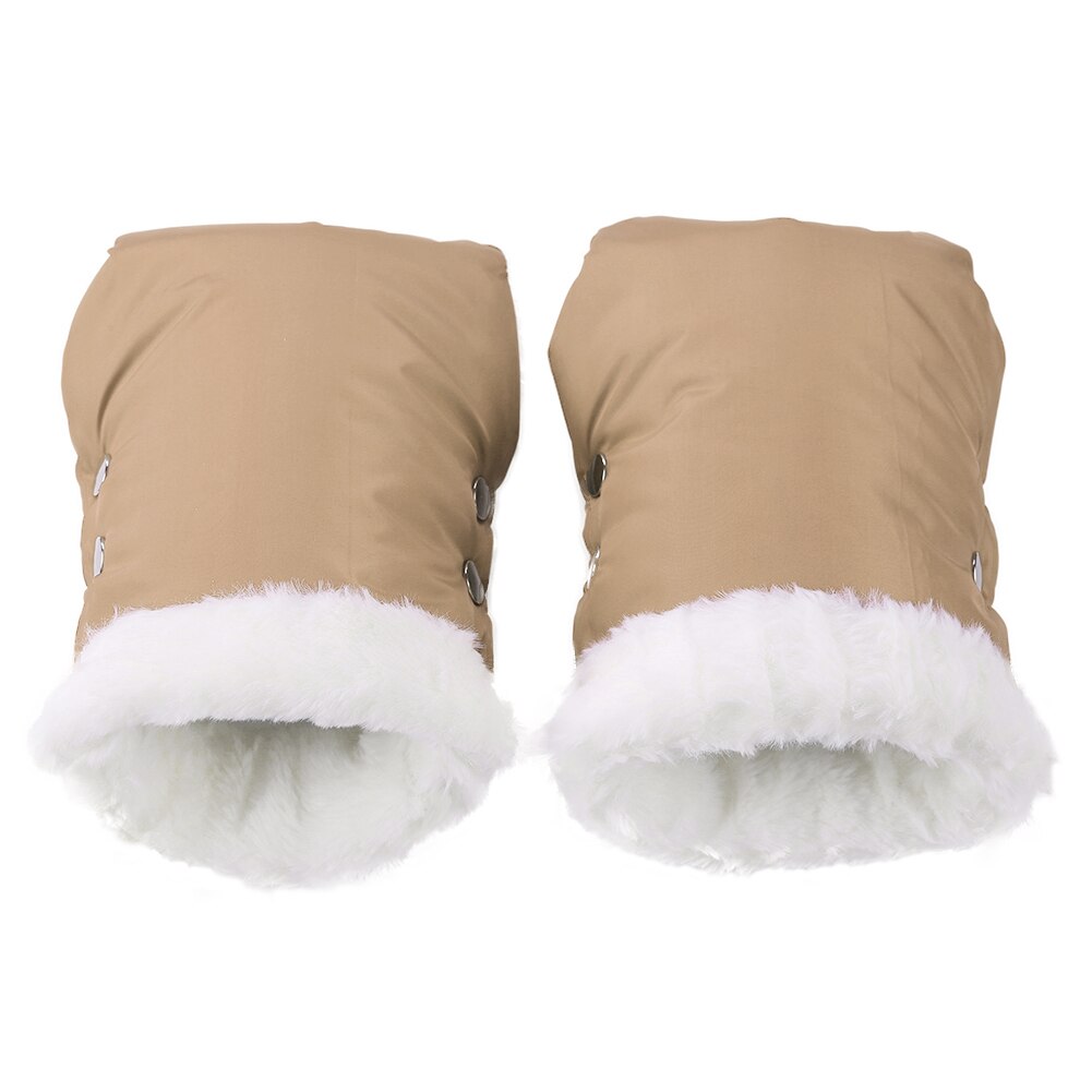 1 Paar Wandelwagen Handschoenen Waterdichte Kinderwagen Accessoire Winter Warme Wandelwagen Handschoenen Zachte Handschoenen Hand Muff Kinderwagen Accessoires: Beige