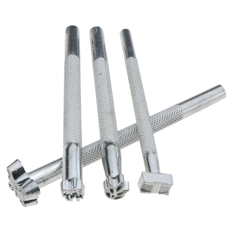 20pcs DIY Legering Metal Leather Working Saddle Maken Gereedschap Set Carving Leather Craft Postzegels Set Leathercraft Staming Solide Metalen