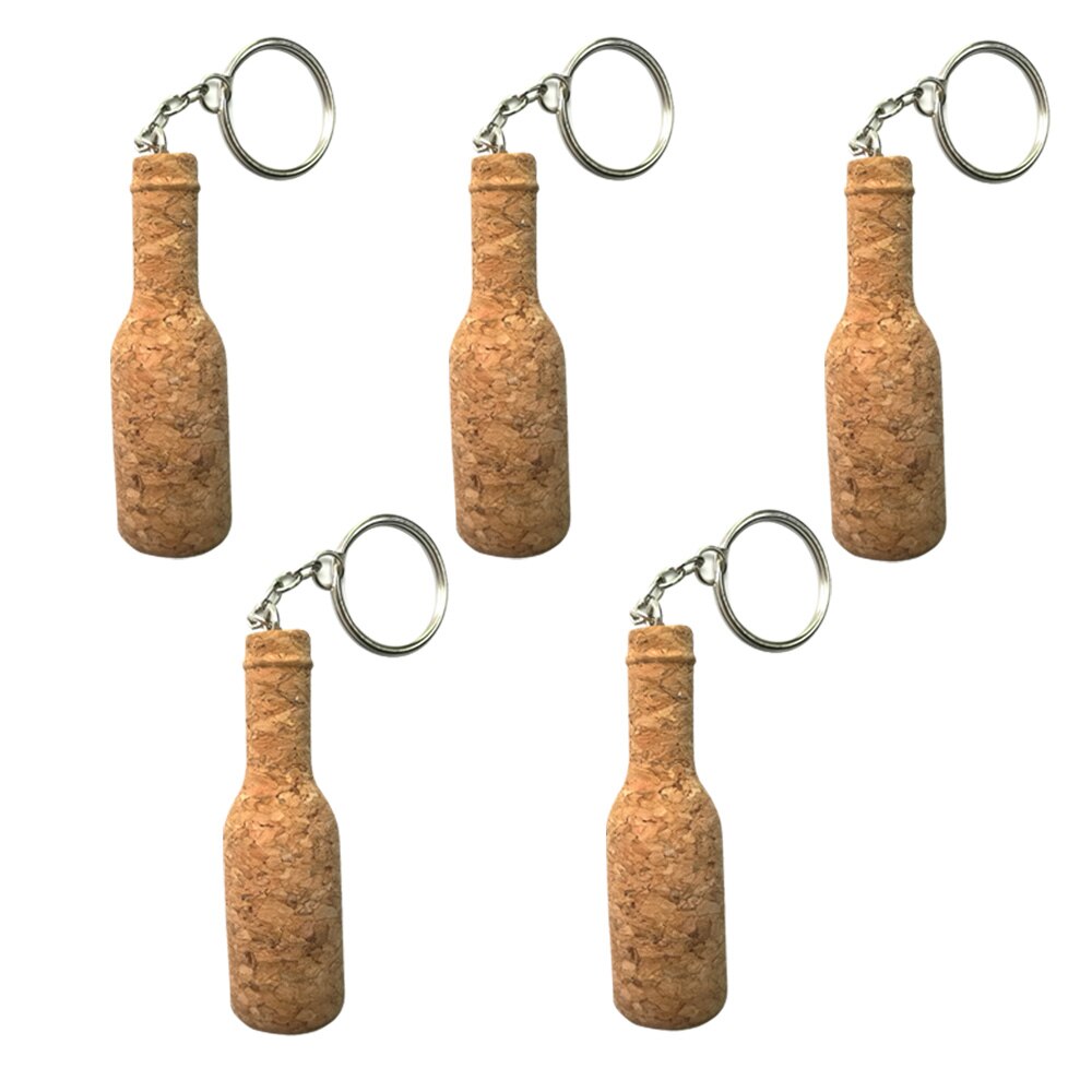 LLavero de corcho para acampar, bucear, barco, flotante, hecho a mano, llavero, llavero de vela,: 5PC